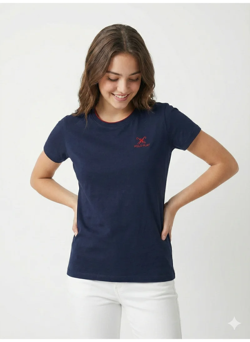 Polo Play Girls Graphic T-shirt -NAVY